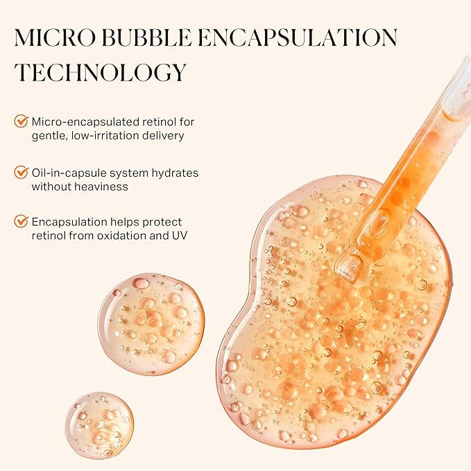 1% Retinol Face Oil with Firming, Smoothing & Glowing– Retinol Serum for Face, Lightweight Squalane Facial Oil for Fine Lines, Texture & Anti-Aging, Gentle for All Skin 1.01 fl oz