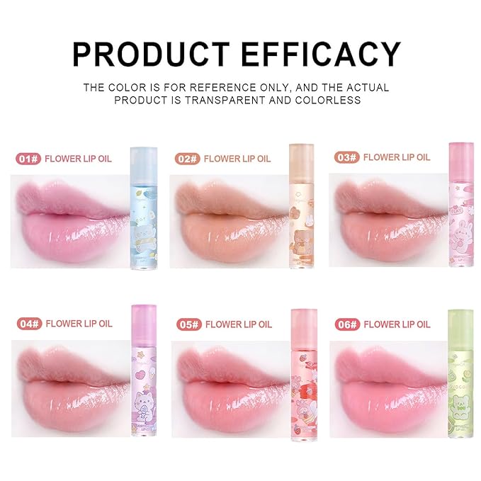 6pcs Roll On Lip Gloss Set, Fruit Flavored Lip Gloss Set Glossy Lip Make-up for Kids and Teens, Non Toxic, Kid Friendly, Party Gift, Best Friends