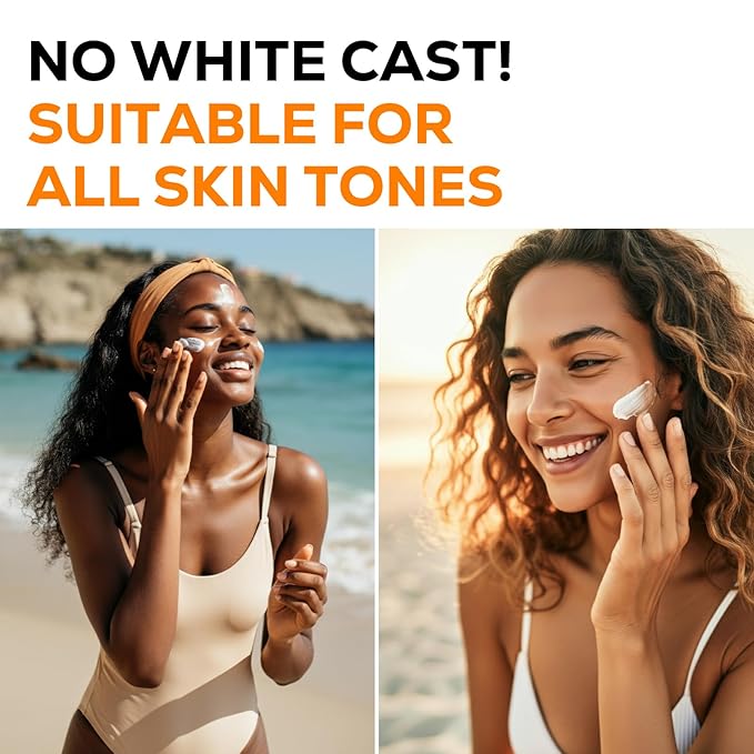 Olivia & Allison Aqua Sunscreen SPF 50+ PA++++ (1.69fl.oz) - Non-Sticky Korean Sunscreen, No White Cast & Invisible