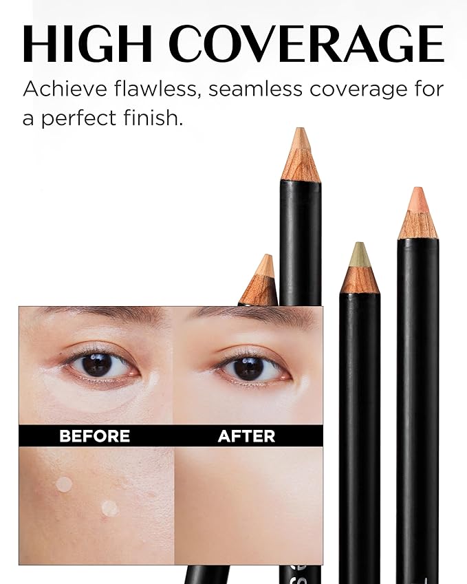 THESAEM Cover Perfection Concealer Pencil – Non Comedogenic spot Eraser - Conceal Blemish,Aging Spot,Acne&Freckle – Multi-Use Under Eye Concealer for Dark Circle,2g (2.0 Rich Beige)
