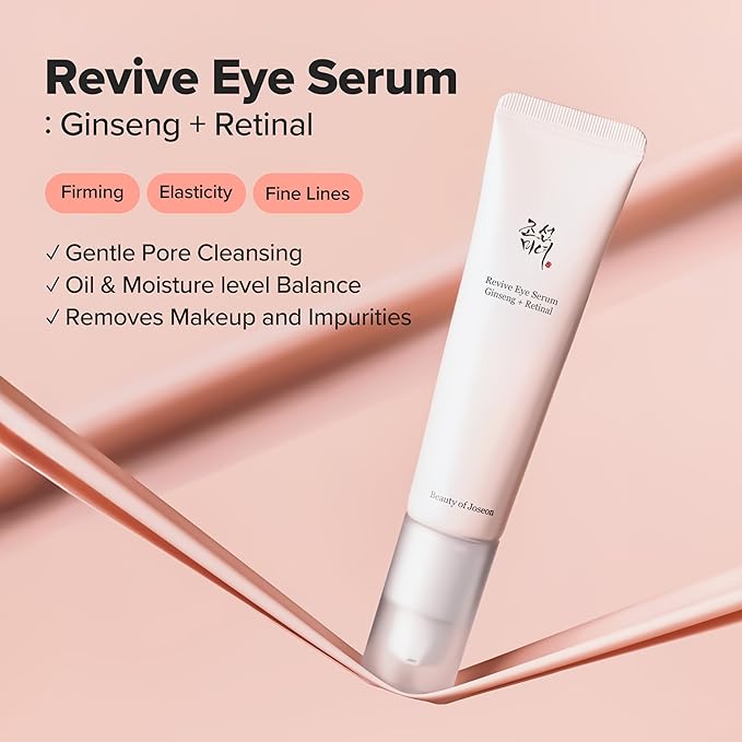 Beauty of Joseon Revive Eye Serum with Retinal Niacinamide Correction for Puffy Eye Bags Fine Lines Dark Circles Wrinkles, Korean Skin Care 30ml, 1 fl.oz