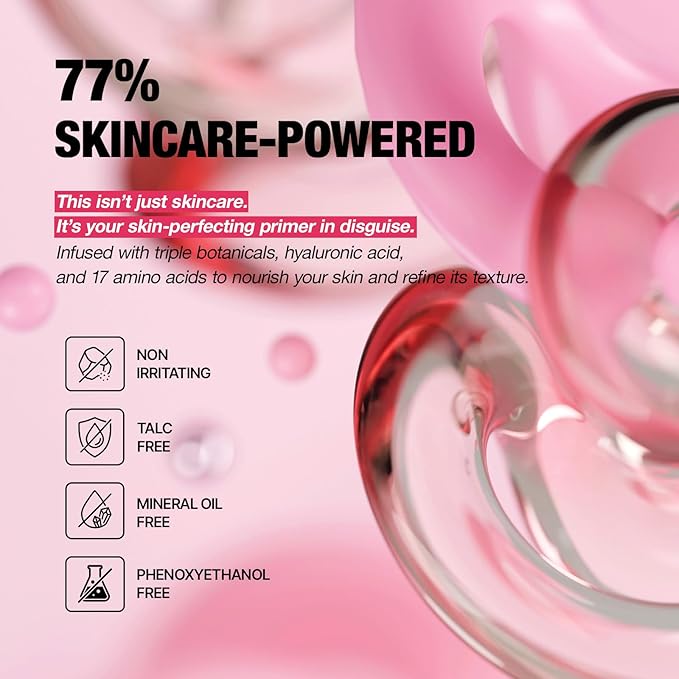 Delicate Silk Veil Art Primer - Korean Makeup, Poreless Matte Makeup Primer for Oily Skin (Lightweight, Hydrating), Blurring Pore Filler, Smooths fine lines，Long-Lasting Blur Effect, 1.01FL. Oz.