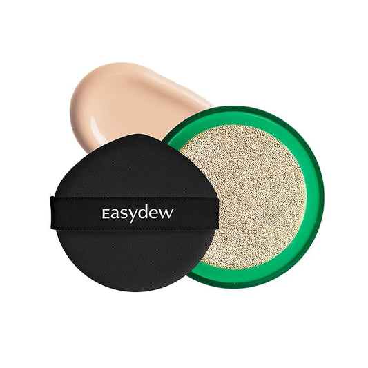 Easydew Mela B Toning Ampoule Cushion Refill - 2-in-1 Korean Skin Care & Face Beauty Makeup - Age-Defying Full Coverage Cushion Foundation with Niacinamide & Hyaluron-Vital C 0.45 oz (#19 Sand)