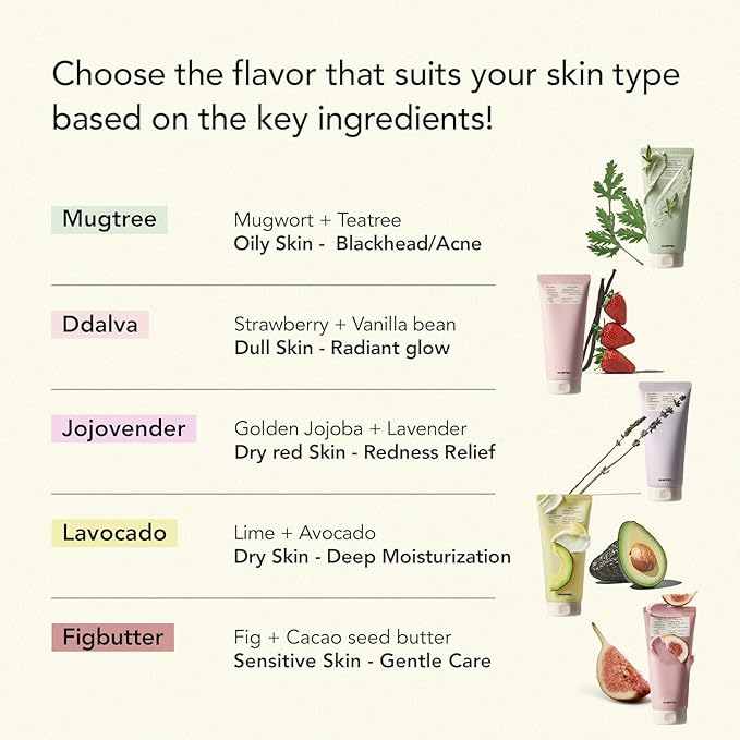 WHIPPED Cream Facial Cleanser- Fig + Shea Butter Face Wash - For Dry Skin, Hydrating Cleanser, Niacinamide, Hyaluronic Acid, Ceramide, Vegan Korean Skincare,4.5 oz (Muhwabutter (Fig + Cacao Butter))