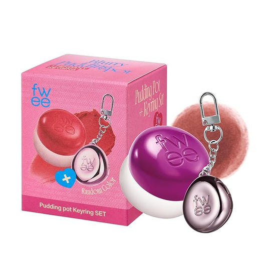 fwee Blurry Pudding Pot + Keychain SET | Airbrushed Blush & Lip, Buildable Pigment, Long-lasting, Lightweight, Easy to Blend, Natural Soft Matte Finish Makeup – Chill’n (Rich Brown) | 0.17 oz