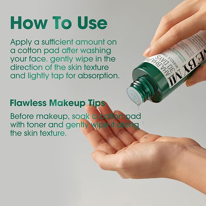 SOME BY MI AHA BHA PHA 30 Days Miracle Toner – 5.07oz, 150ml – Korean Salicylic Acid Exfoliating Face Toner for All Skin Types – Daily Pore Care & Oil Control with 2% Niacinamide – Korean Skin Care