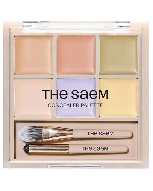 THESAEM Cover Perfection Concealer Palette 01 Cover&Correct - Multi Use 6 Colors Correcting Conceal Palette - for Dark Circles, Imperfections, Face Tone Corrector, Ideal for Fair to Light Skin