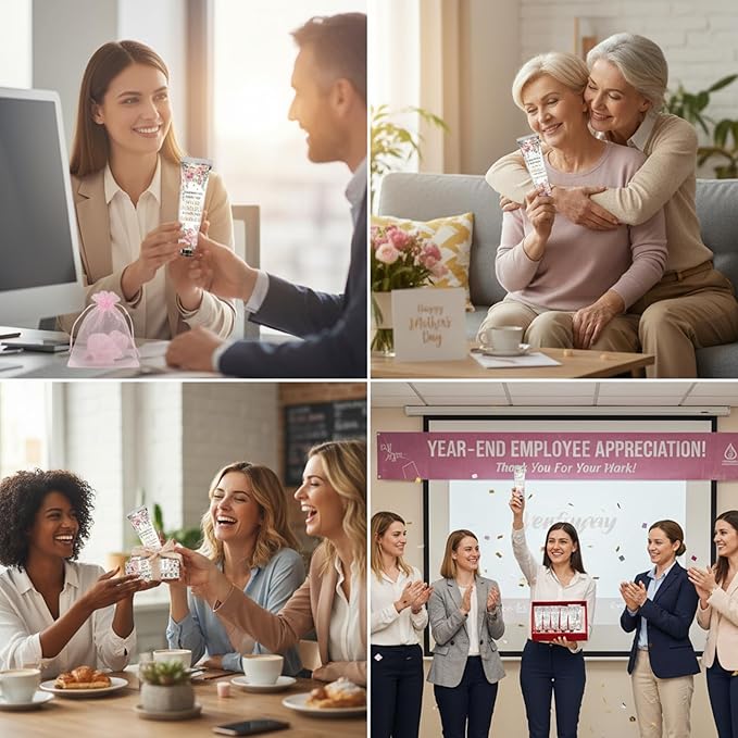 48 Sets Inspirational Encouragement Gifts Hand Cream Gifts Bulk Baby Shower Hand Cream Travel Size Lotion Bulk Fall Thanksgiving Party Supplies Favors Birthday Wedding for Guest