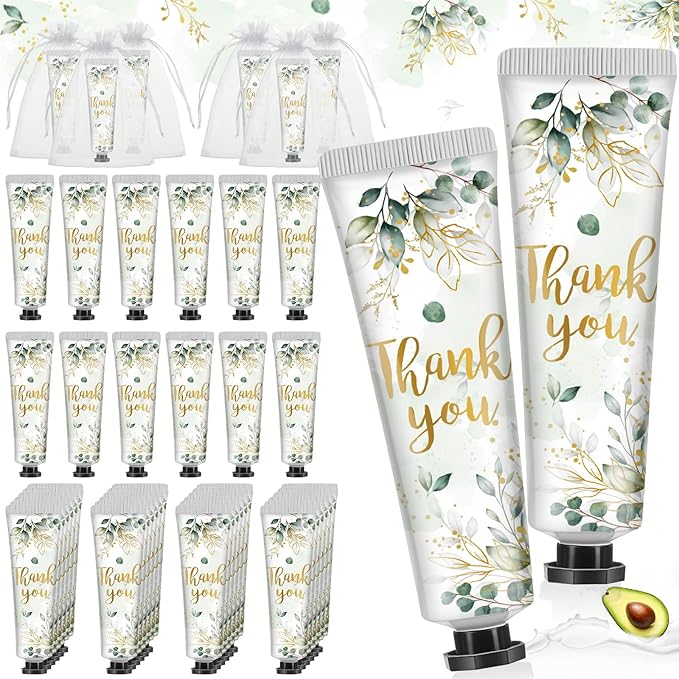 48 Sets Thank You Hand Cream Gifts Bulk Baby Shower Hand Cream Travel Size Lotion Bulk Fall Thanksgiving Party Supplies Favors Birthday Wedding for Guest