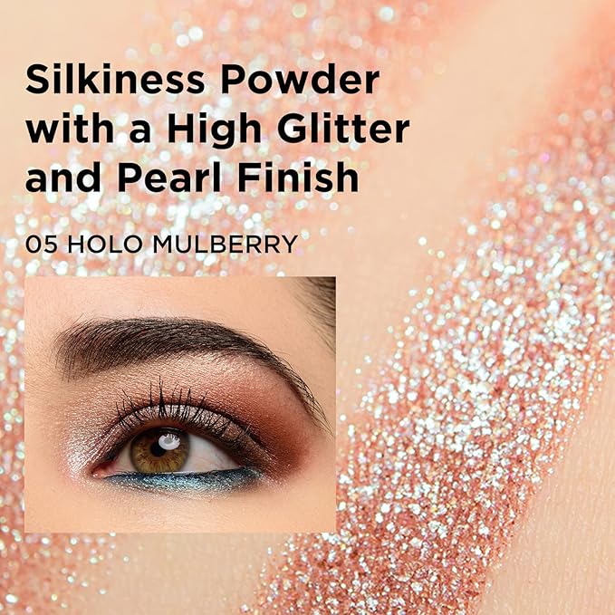 Touch in Sol Metallist Sparkling Foiled Pigment (#5 Holo Mulberry) - Diamond and Pearl Powders to Create Holographic Look - Dazzling Sparkles Gorgeous Glitter Eye Shadow