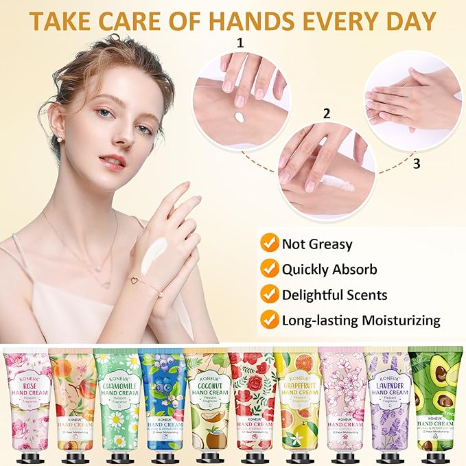 160 Pack Hand Cream Gifts Set, Christmas Gifts for Guests, Thank You Gifts, Bridesmaid Gifts, Birthday Gifts and Stocking Stuffers for Women, Bulk Hand Lotion Travel Size for Dry Cracked Hands