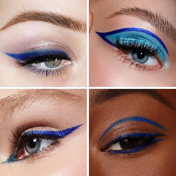 docolor Waterproof Eyeliner Pen Super Slim Liquid Precise All Day Eye Liner Gel Blue