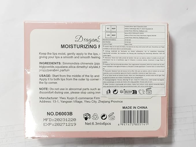 6pcs Roll On Lip Gloss Set, Fruit Flavored Lip Gloss Set Glossy Lip Make-up for Kids and Teens, Non Toxic, Kid Friendly, Party Gift, Best Friends