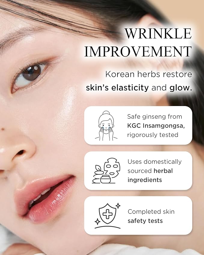 Bon Yeon Jin Korean Red Ginseng Face Emulsion Lotion for Dry Skin Deep Hydrating Anti-Aging Fiming with Ceramide, Hyaluronic Acid and Shea Butter for Women & Men 5.41 fl.oz.