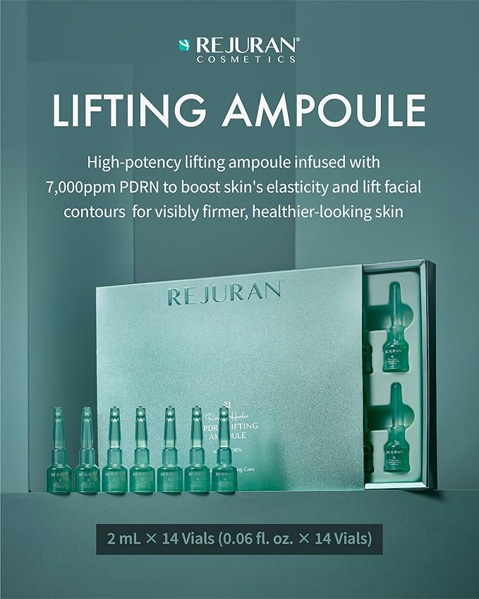 REJURAN® Recover c-PDRN® Lifting Ampoule - High Does Original Salmon DNA PDRN Serum DNA for Rejuvenation, Hydration, Skin Soothing, and Intensive Anti-Aging Korean Skincare. (2ml x 14 Vials)