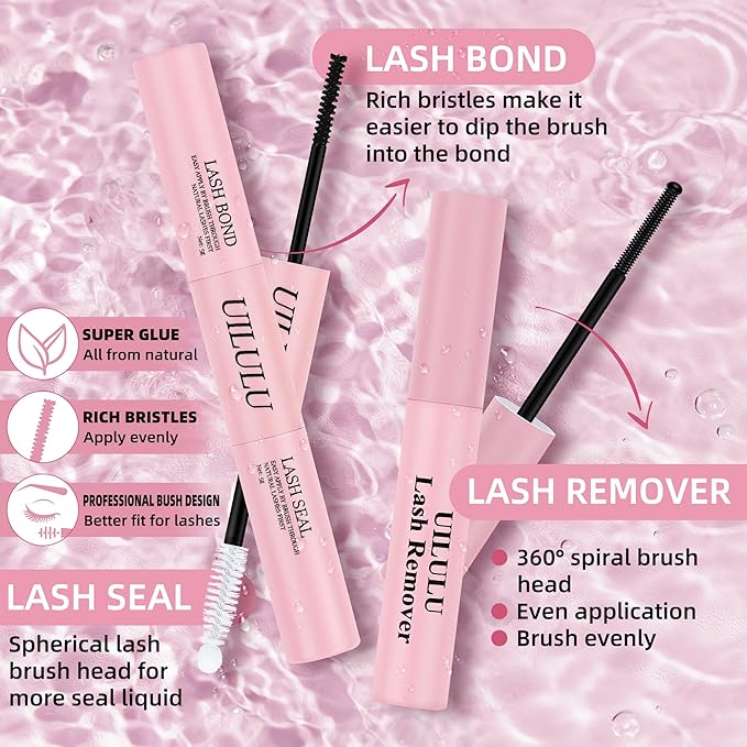 Lash Clusters Kit 10-16mm Natural Lashes Clusters D Curl False Eyelash Clusters, DIY Lash Extension Kit with Lash Bond & Seal, Lash Glue Remover, Lash Tweezers(U07 Lash Kit)