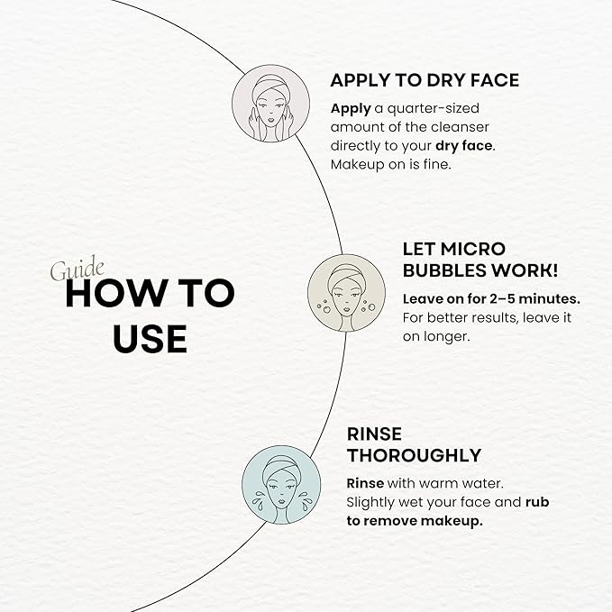 MPC Bubble Pore Cleanser, Korean Face Wash, Gentle Deep Pore Facial Cleanser with Caviar, Blackhead Makeup Remover, Pore Minimizer, Hydrating, Exfoliator, Oily, Dry Skin 5.07 fl oz