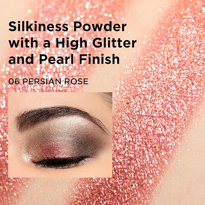 Touch in Sol Metallist Sparkling Foiled Pigment (#6 Persian Rose) - Diamond and Pearl Powders to Create Holographic Look - Dazzling Sparkles Gorgeous Glitter Eye Shadow