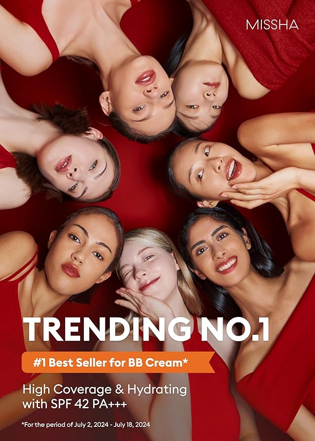 MISSHA M Perfect Cover BB Cream No.13 Bright Beige - Fair with Cool Undertone SPF 42 PA +++ 1.69 Fl Oz - Tinted Moisturizer with SPF