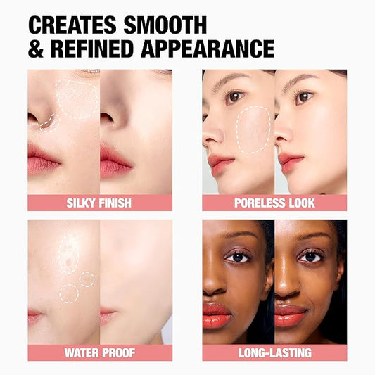 Delicate Silk Veil Art Primer - Korean Makeup, Poreless Matte Makeup Primer for Oily Skin (Lightweight, Hydrating), Blurring Pore Filler, Smooths fine lines，Long-Lasting Blur Effect, 1.01FL. Oz.