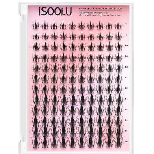 Fairy Lash Clusters Manga Individual Lashes C Curl Wispy Eyelash Clusters WideSpan Eyelash Extension Kit with Lash Bond and Seal Wet-Look Spiky Cluster Lashes (Fairy)