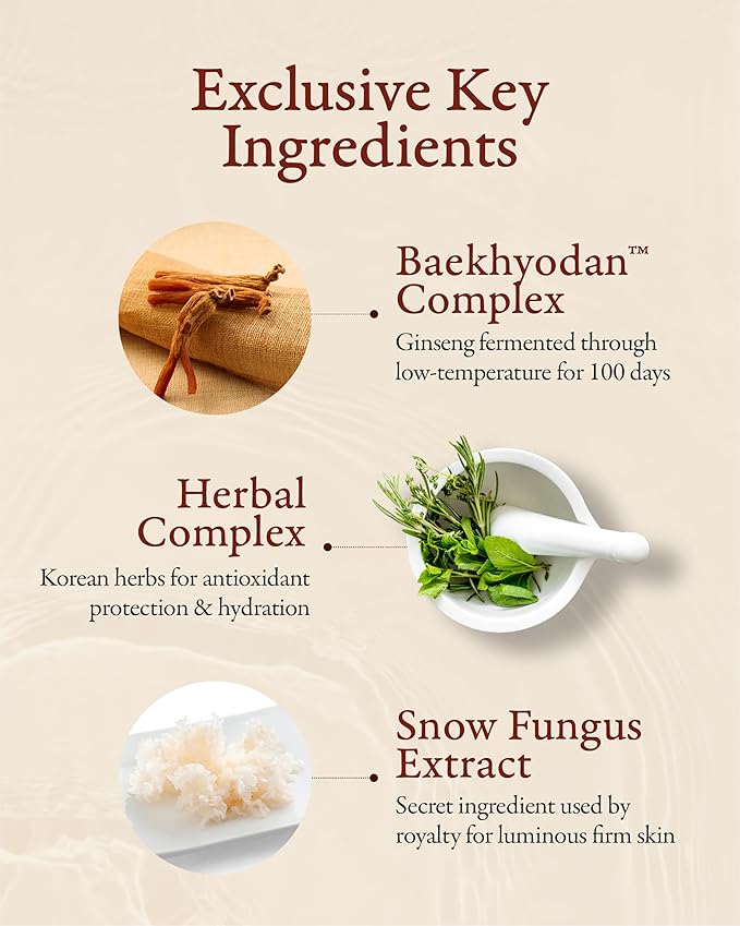 Sooryehan Hyobidam Fermented Travel Kit (Pack of 4) - Herbal korean skincare set with Toner, Emulsion, Cream & Cleansing Foam, featuring Baekhyodan™ & Silver Mushroom. for hydration & elasticity.