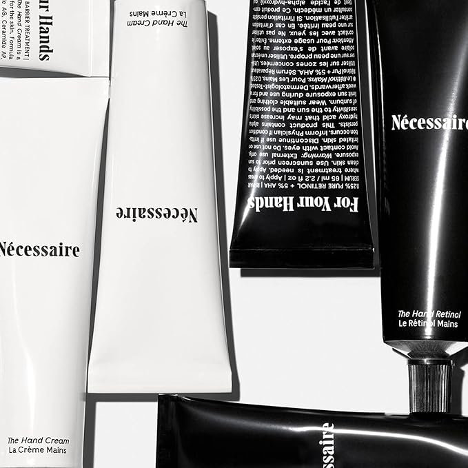 Nécessaire The Hand Duo – The Hand Cream + The Hand Retinol Treatment Holiday Gift Set for Dry Hands – Daily Moisture + Nighttime Repair with Ceramides, Peptides & Retinol – 2 x 2.5 oz
