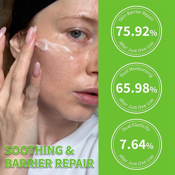 Panthenol Cream – Korean Skincare for Glass Skin with Airless Pump, 1.69oz | Hydrating Face Moisturizer with Centella Asiatica and Hyaluronic Acid | Soothing Barrier Repair Cream