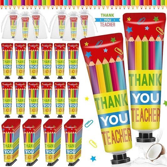 48 Sets Baby Shower Hand Cream Bulk Teacher Gifts Baby Shower Favors Bridal Thank You Hand Cream for Guests Travel Size Lotion with Organza Bags