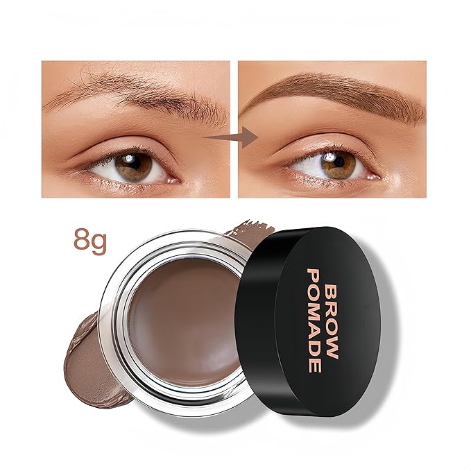 MAEPEOR Eyebrow Pomade 6 Colors Matte Smooth Full-pigmented Brow Pomade Long Lasting Waterproof Natural Brow Gel for All Skin Types and Tones (Matte, 05 Blonde)