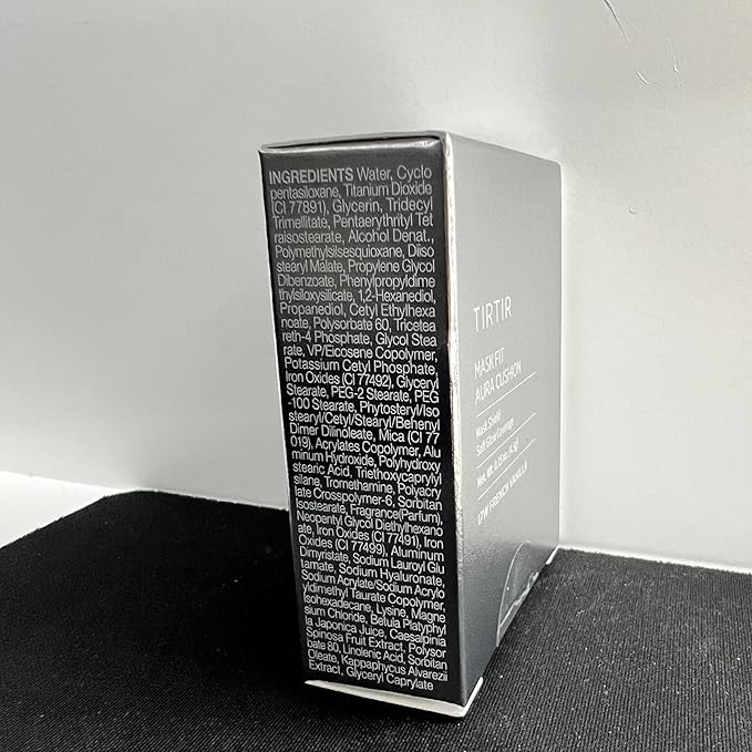 [*Mini Size*] TIRTIR Aura Glow Silver Cushion | Korean Cushion Foundation, (#17W French Vanilla, 0.15 Fl Oz)