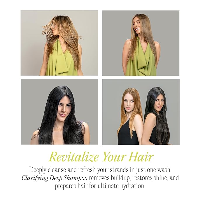 Clarifying Deep Shampoo by K-Pure, Sulfate & Paraben Free, Purifying Shampoo for Buildup Removal, Deep Cleansing for Oily Scalp, Color & Keratin-Treated Hair, Pre-Treatment for Smoother, Stronger Hair