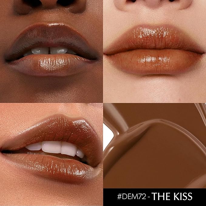 Brown Lipstick for Women Hydrate Glossy Lipstick Moisture Lip Gloss Sheer-Medium Coverage Long Lasting Lipsticks for Dry Lips (DM72 Brown)