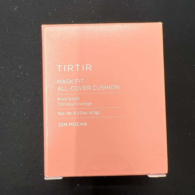[*Mini Size*] TIRTIR All Cover Pink Cushion | Korean Cushion Foundation, (#25N Mocha, 0.15 Fl Oz)