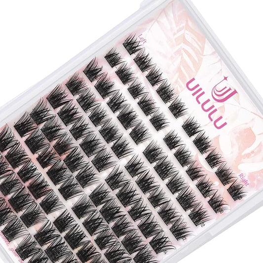 Lash Clusters Kit 10-18mm D Curl Clusters Eyelash Extensions Kit False Eyelash Clusters DIY Eyelash Extensions Individual Cluster Lashes (U017 Lashes Only)