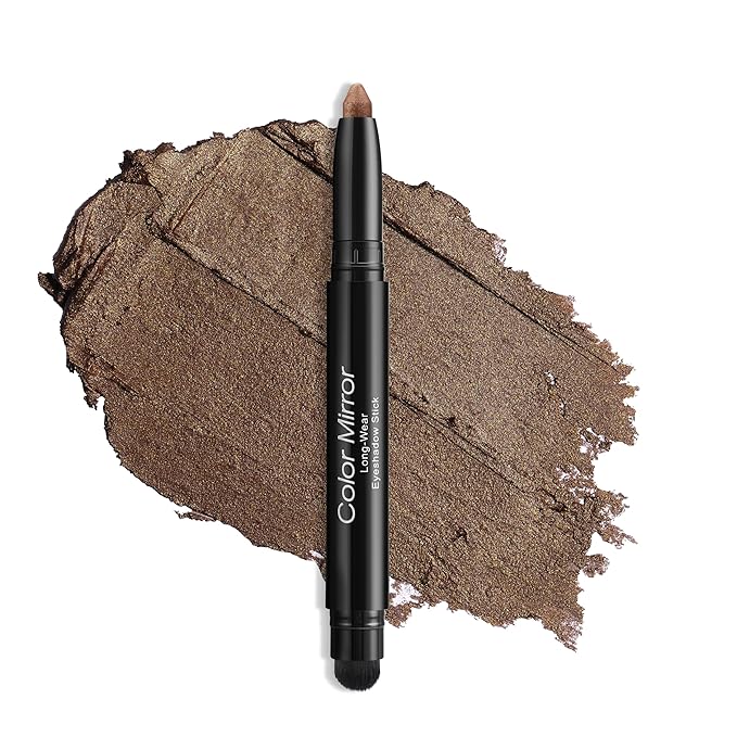 Cream Waterproof Hypoallergenic Eyeshadow Stick, long wear Metallic Glitter Matte Eye Shadow Pencil With Makeup Brush, Eye Brightener, 08 Desert Shimmer