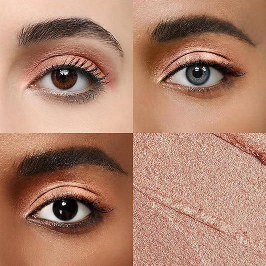 Longwear Cream Eye Shadow Sticks(72 Grapefruit Shimmer),Smudge-Proof, Waterproof Eyeshadow,Silky Formula Glitter With Makeup Brush,Orange Eyeshadow Stick