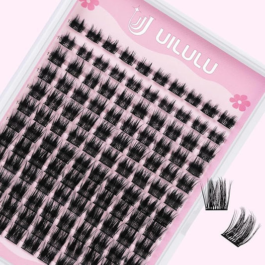Lash Clusters D Curl Fluffy Individual Lashes 0.07D 10-18 MIX 120 Eyelashes Clusters Lashes DIY Lash Extensions at Home False Lashes Wide Band Wispy Eye Lash Clusters(U05, 10-18mix)