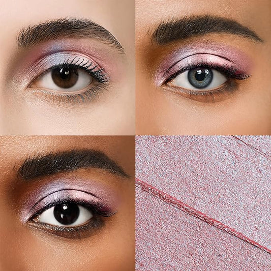 Cream Waterproof Hypoallergenic Eyeshadow Stick, long wear Metallic Glitter Matte Eye Shadow Pencil With Makeup Brush, Eye Brightener, 52 Cherry Metallic