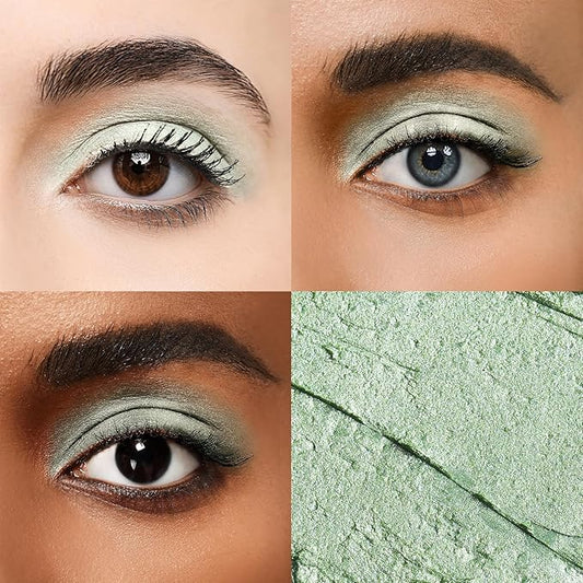 Cream Waterproof Hypoallergenic Eyeshadow Stick, long wear Metallic Glitter Matte Eye Shadow Pencil With Makeup Brush, Eye Brightener, 22 Aloe Shimmer